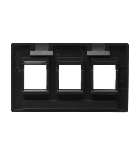 ICC ICC-IC107FM3BK FACEPLATE- FURNITURE- 3-PORT- BLACK