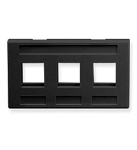 ICC ICC-IC107FM3BK FACEPLATE- FURNITURE- 3-PORT- BLACK