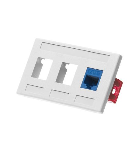 ICC ICC-IC107FM3WH FACEPLATE- FURNITURE- 3-PORT- WHITE
