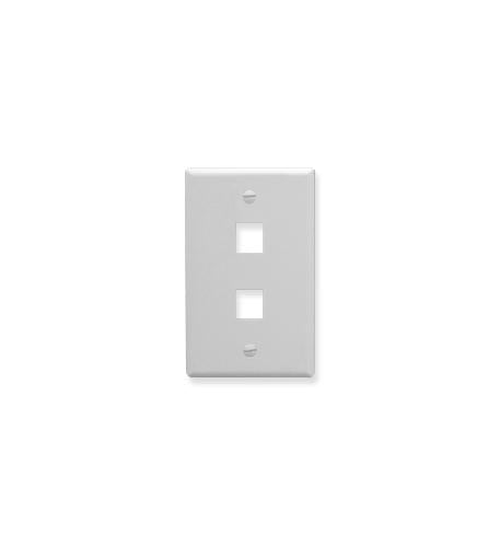 ICC ICC-IC107LF2WH FACEPLATE- OVERSIZED- 2-PORT- WHITE