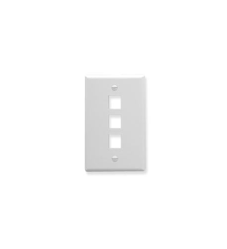 ICC ICC-IC107LF3WH FACEPLATE- OVERSIZED- 3-PORT- WHITE