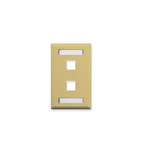 ICC ICC-IC107S02IV FACEPLATE- ID- 1-GANG- 2-PORT- IVORY