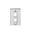 ICC ICC-IC107S02WH FACEPLATE- ID- 1-GANG- 2-PORT- WHITE