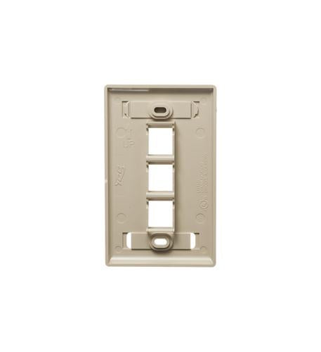 ICC ICC-IC107S03IV FACEPLATE- ID- 1-GANG- 3-PORT- IVORY