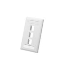 ICC ICC-IC107S03WH FACEPLATE- ID- 1-GANG- 3-PORT- WHITE