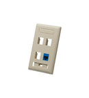 ICC ICC-IC107S04IV FACEPLATE- ID- 1-GANG- 4-PORT- IVORY
