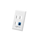 ICC ICC-IC107S04WH FACEPLATE- ID- 1-GANG- 4-PORT- WHITE