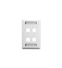 ICC ICC-IC107S04WH FACEPLATE- ID- 1-GANG- 4-PORT- WHITE
