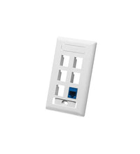 ICC ICC-IC107S06WH FACEPLATE- ID- 1-GANG- 6-PORT- WHITE