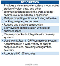 ICC ICC-IC107SB4WH SURFACE MOUNT BOX- 4 PORT- WHITE