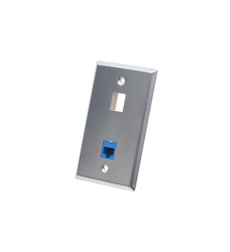 ICC ICC-IC107SF2SS FACEPLATE- STAINLESS STEEL-1-GANG-2-PORT