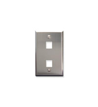 ICC ICC-IC107SF2SS FACEPLATE- STAINLESS STEEL-1-GANG-2-PORT