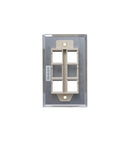 ICC ICC-IC107SF4SS FACEPLATE- STAINLESS STEEL-1-GANG-4-PORT