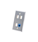 ICC ICC-IC107SF4SS FACEPLATE- STAINLESS STEEL-1-GANG-4-PORT