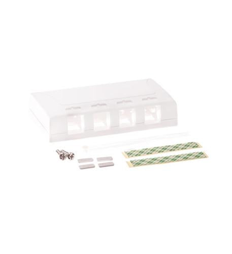 ICC ICC-IC108SB4WH SURFACE MOUNT BOX- ELITE- 4-PORT- WHITE