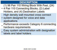 ICC ICC-IC110WK966 110 WIRING BLOCK W/FEET- 96 PAIR- CAT 6