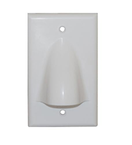 ICC ICC-IC640BSSWH FACEPLATE 1 GANG BULK NOSE WHITE