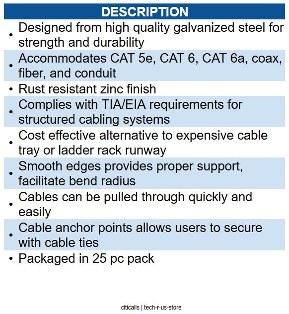 ICC ICC-ICCMSJH955 J-HOOK- 4in-  90degrees- 25 PK