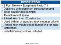 ICC ICC-ICCMSR1984 DISTRIBUTION RACK BLACK 7ft 45 RMS.