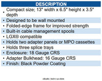 ICC ICC-ICFODE21WM WALL ENCLOSURE-FIBER-2-PANEL-SINGLE DOOR