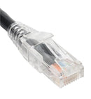 ICC ICC-ICPCST01BK PATCH CORD CAT6 CLEAR BOOT 1' BLACK