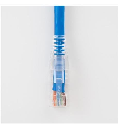 ICC ICC-ICPCST01BL PATCH CORD CAT6 CLEAR BOOT 1' BLUE