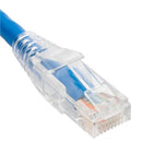 ICC ICC-ICPCST01BL PATCH CORD CAT6 CLEAR BOOT 1' BLUE