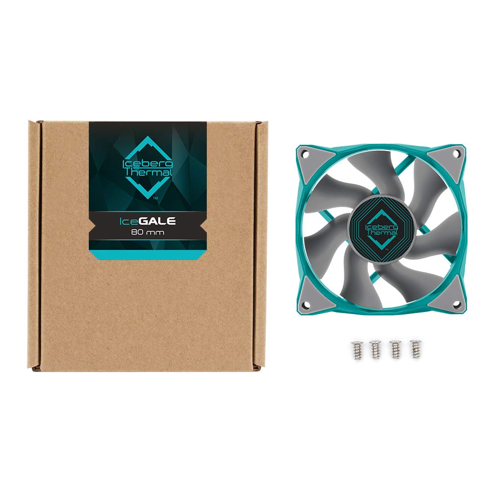 Iceberg Thermal ICEGALE08-A0A IceGale - Case fan - 80 mm - 800-2000 rpm - Teal