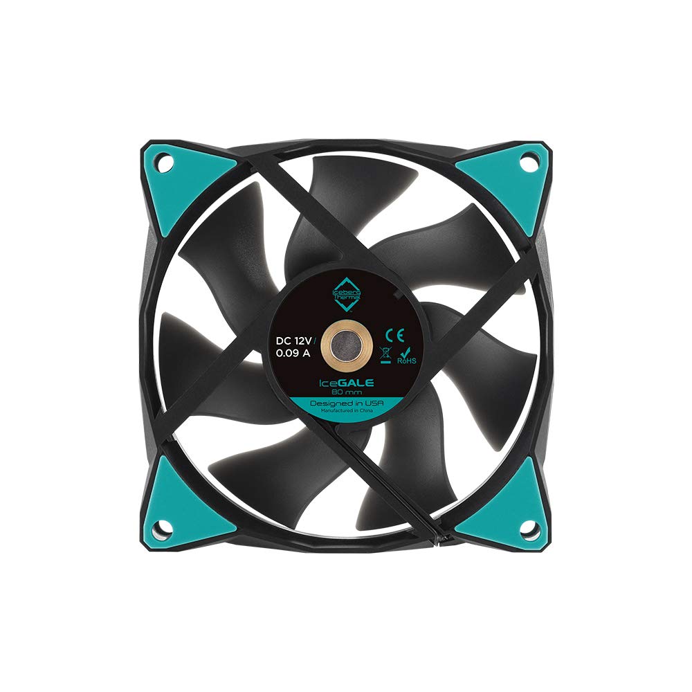 Iceberg Thermal ICEGALE08-C0A IceGale - Case fan - 80 mm - 800-2000 rpm - Black