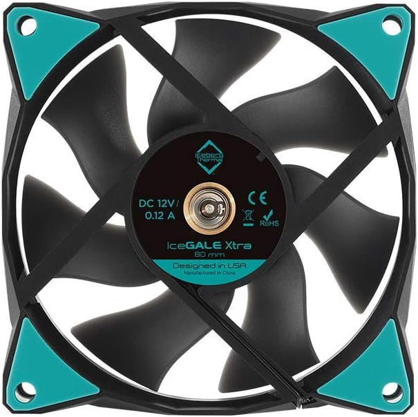Iceberg Thermal ICEGALE08D-C0A IceGale Xtra - Case fan - 80 mm - Black