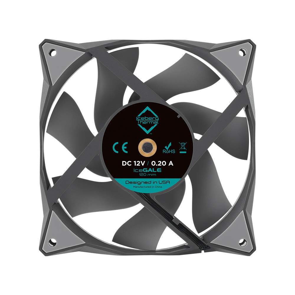 Iceberg Thermal ICEGALE12-B0A IceGale - Case fan - 120 mm - 500-1850 rpm - Gray