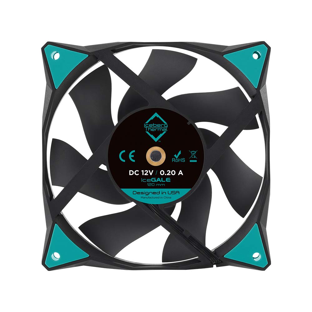 Iceberg Thermal ICEGALE12-C0A IceGale - Case fan - 120 mm - 1850 rpm - Black