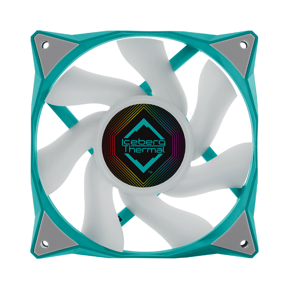 Iceberg Thermal ICEGALE12A-D0B IceGale - Case fan - ARGB - 120 mm - Teal