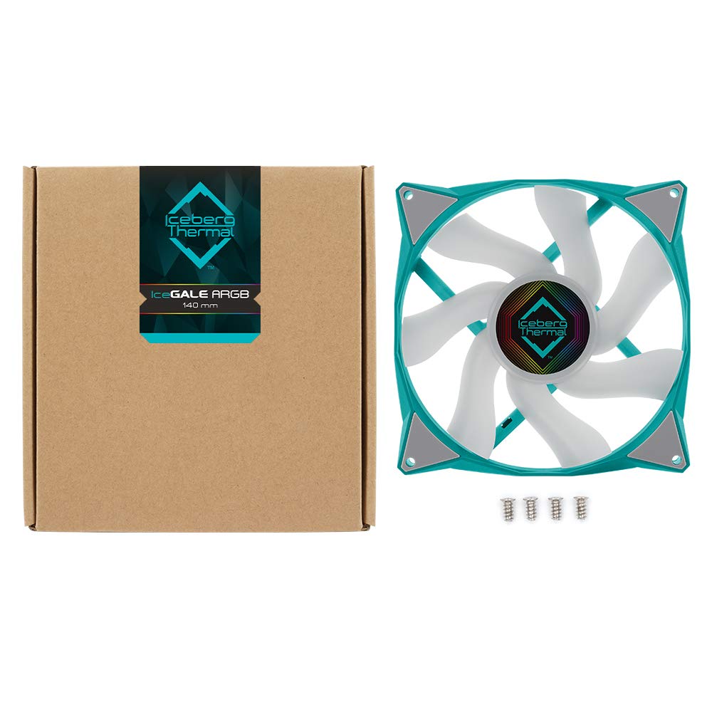 Iceberg Thermal ICEGALE14A-D0A IceGale - Case fan - ARGB - 140 mm - Teal