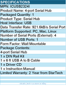StarTech ICUSB2324I USB to Serial Adapter Hub - Wall Mountable