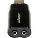 StarTech ICUSBAUDIOB Audio USB Adapter - Plug and Play - Black