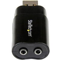 StarTech ICUSBAUDIOB Audio USB Adapter - Plug and Play - Black