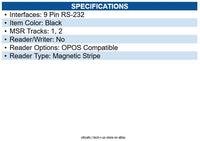 ID Tech IDMB-332112B MiniMag II IDMB Magnetic Stripe Reader Dual Track - 60 in/s