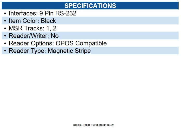 ID Tech IDMB-332112B MiniMag II IDMB Magnetic Stripe Reader Dual Track - 60 in/s