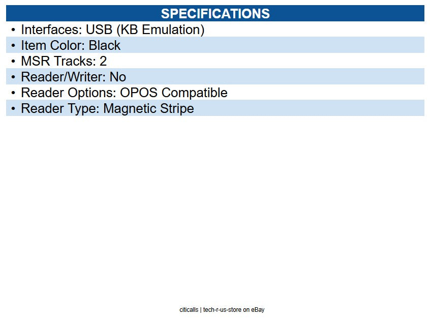 ID Tech IDMB-334102B MiniMag II IDMB Magnetic Stripe Reader Single Track