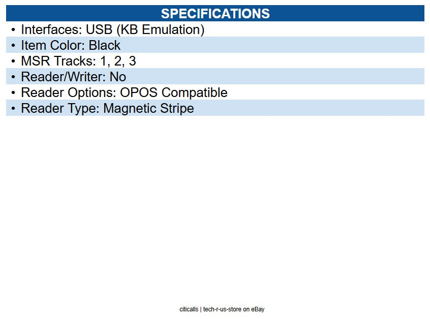 ID Tech IDMB-334133B MiniMag II IDMB Magnetic Stripe Reader Triple Track 60 in/s