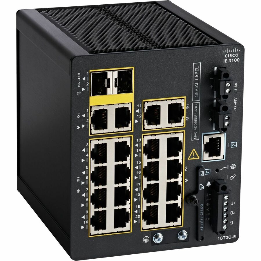 Cisco IE-3100-18T2C-E Catalyst IE3100 Rugged Layer 3 Switch - Fanless