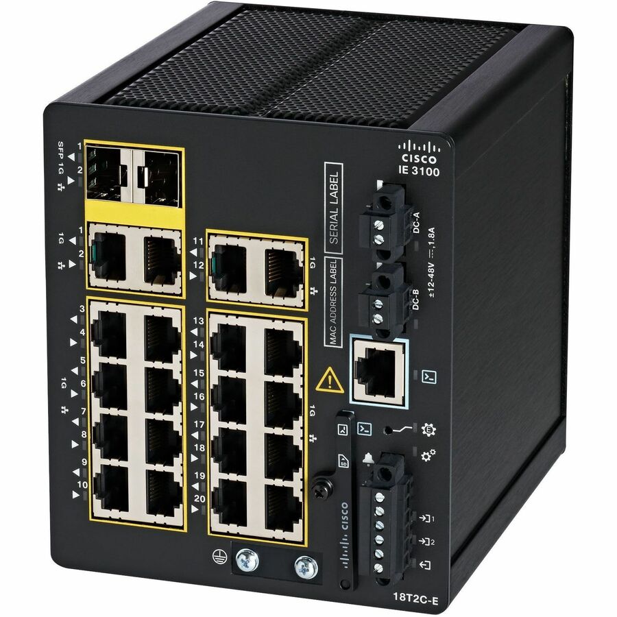 Cisco IE-3100-18T2C-E Catalyst IE3100 Rugged Layer 3 Switch - Fanless