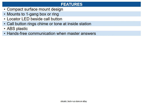 Aiphone IF-DA Door Station, Surface Mount