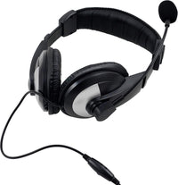 iMicro IM750BM - Headset - Boom - on-ear - Stereo - wired - Black, Silver