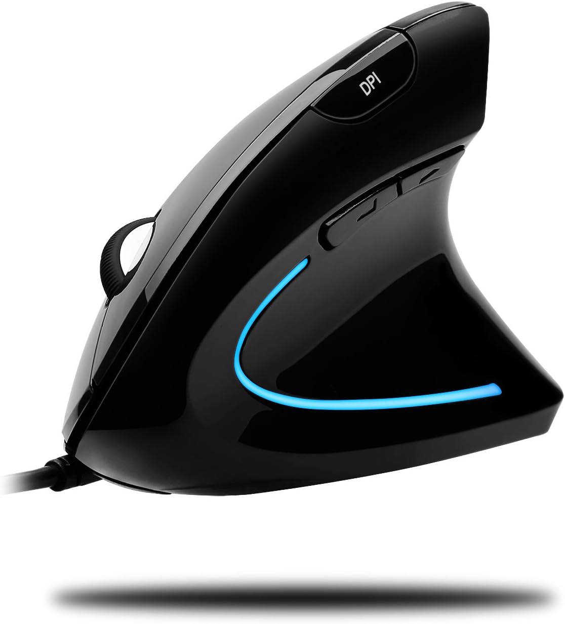 Adesso IMOUSE E1 Vertical Ergonomic Illuminated Mouse - Optical - Cable - USB