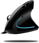 Adesso IMOUSE E1 Vertical Ergonomic Illuminated Mouse - Optical - Cable - USB