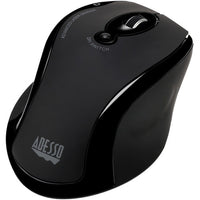 Adesso IMOUSE G25 Wireless Ergonomic Laser Mouse - USB Type A - 1600 dpi - Black
