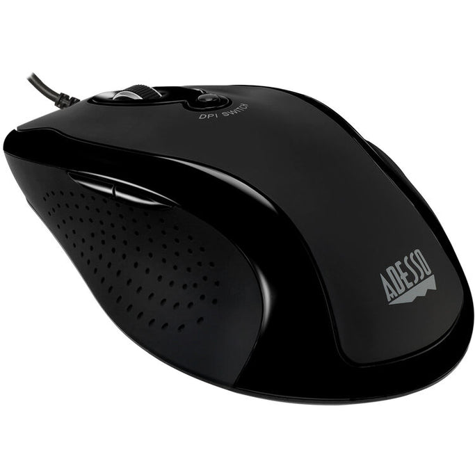 Adesso IMOUSE G2 Ergonomic Optical Mouse - Scroll Wheel - 6 Button(s) - Black