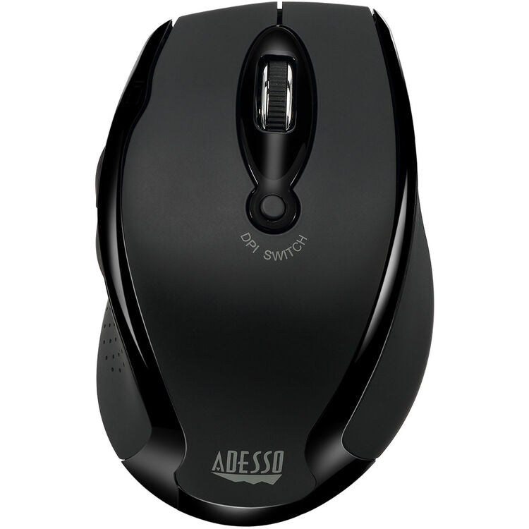 Adesso IMOUSE M20B Wireless Ergonomic Optical Mouse - Optical - 2.40 GHz - Black